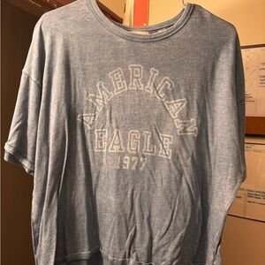 American Eagle Vintage Vault Heather Blue Tee